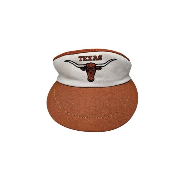 Vintage Texas Longhorns Visor Hat Adult Adjustable Orange White - Picture 1 of 7